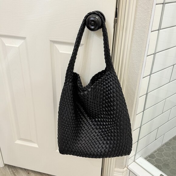 NAGHEDI Style Woven Black Hobo Bag - Picture 4 of 17